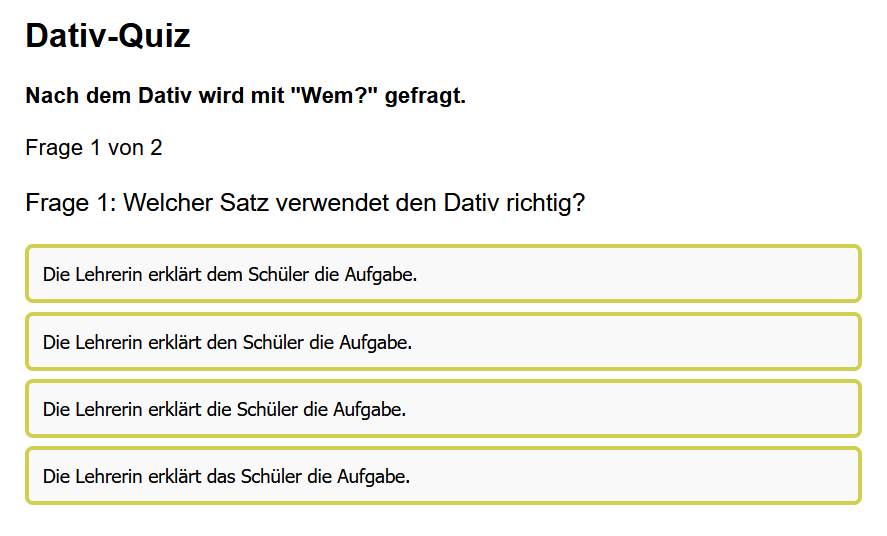  Genitiv-Quiz